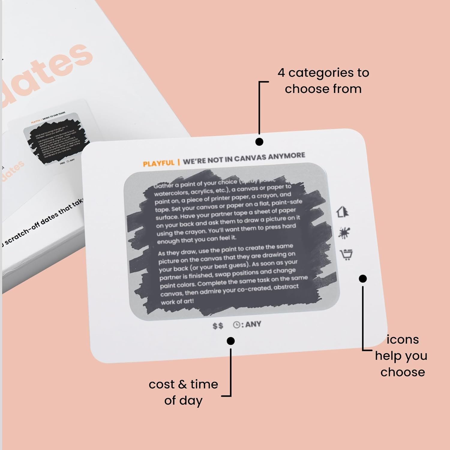 Mini Dates – Date Night Ideas for Busy Couples | 30 Meaningful Dates Under 30min | The Original Scratch-Off Date Night Game | Couples Gift | Valentines Day Gifts for Him & Her - Image 3