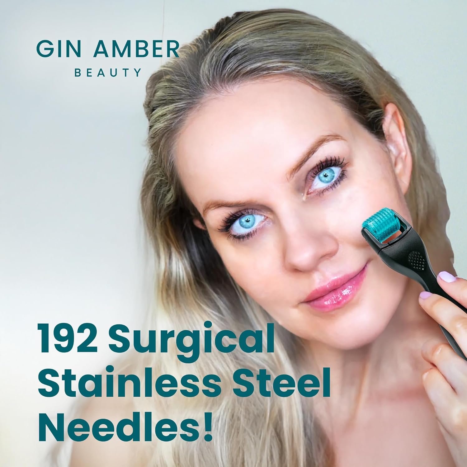 Derma Roller 0.25 mm with Individual Needles | Facial, Scalp & Head Micro-Needling Tool for Enhanced Skincare Routine - Gin Amber Beauty - Image 3