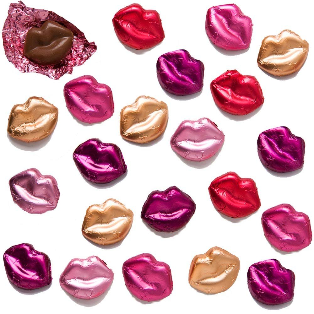 Madelaine Milk Chocolate Lips Candy - Individually Wrapped Valentine’s Day Chocolate Treats, Bulk Valentines Candy for Kids Classroom, Gifts for Him & Her, 12 Oz - Image 9