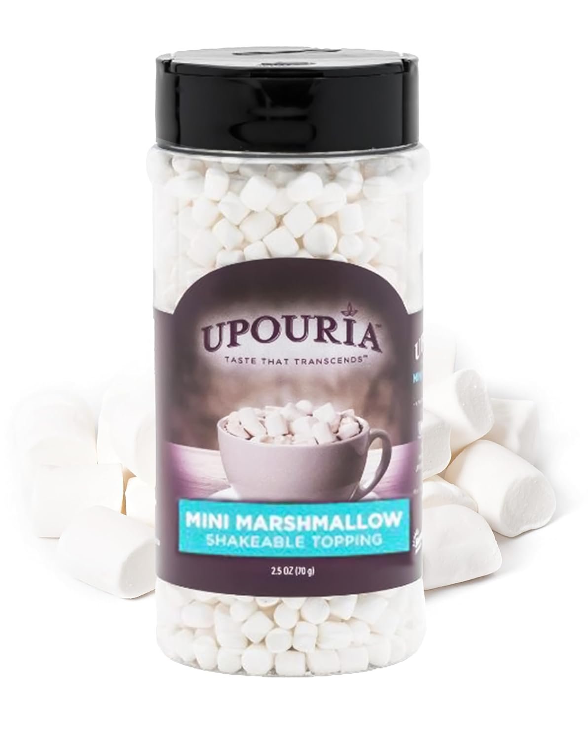 Upouria Mini Marshmallow Beverage and Dessert Topper, Rich Flavor Enhancer for Coffee, Hot Chocolate, Ice Cream, 2.5oz