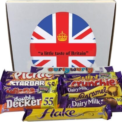 Cadbury Chocolate Selection Box of 10 Full Size British Chocolate Bars, Imported from the UK