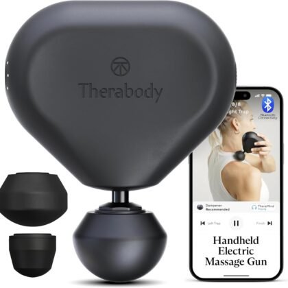 TheraGun Mini (3rd Generation) by Therabody – Ultra-Portable Massage Gun and Travel Essential for Fast, Effective Pain and Tension Relief Anywhere (Black)