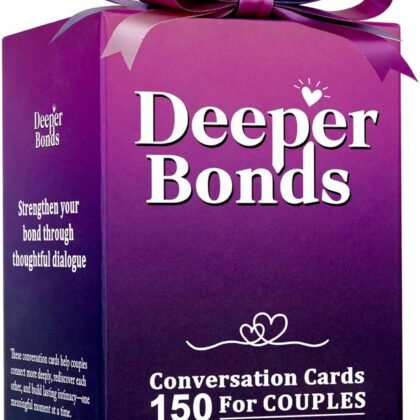Couples Games for Adults – Romantic Date Night Conversation Starters, 150 Relationship Questions, Thoughtful Anniversary & Valentine’s Gift for Him Her | Deeper Bonds