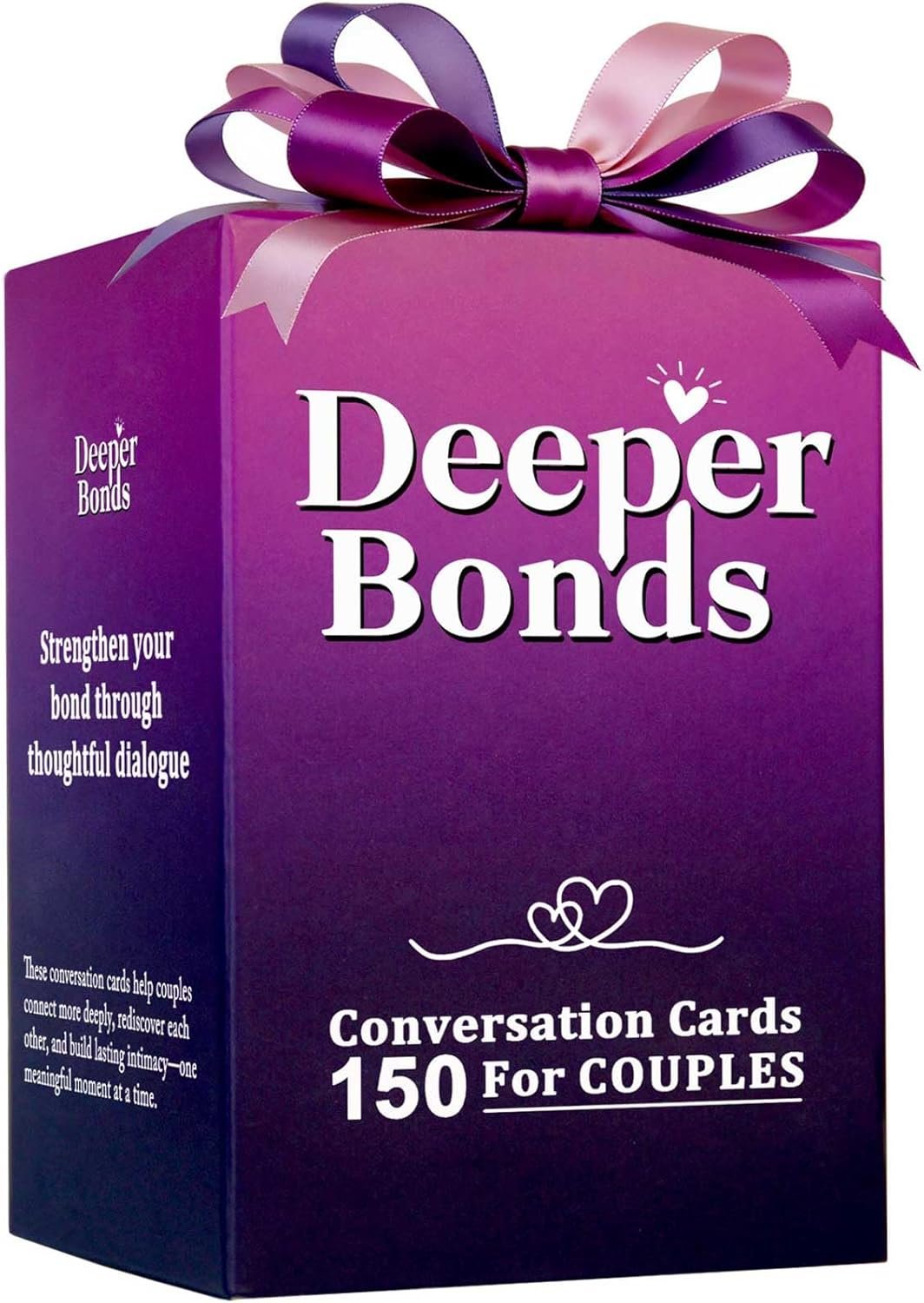 Couples Games for Adults – Romantic Date Night Conversation Starters, 150 Relationship Questions, Thoughtful Anniversary & Valentine’s Gift for Him Her | Deeper Bonds
