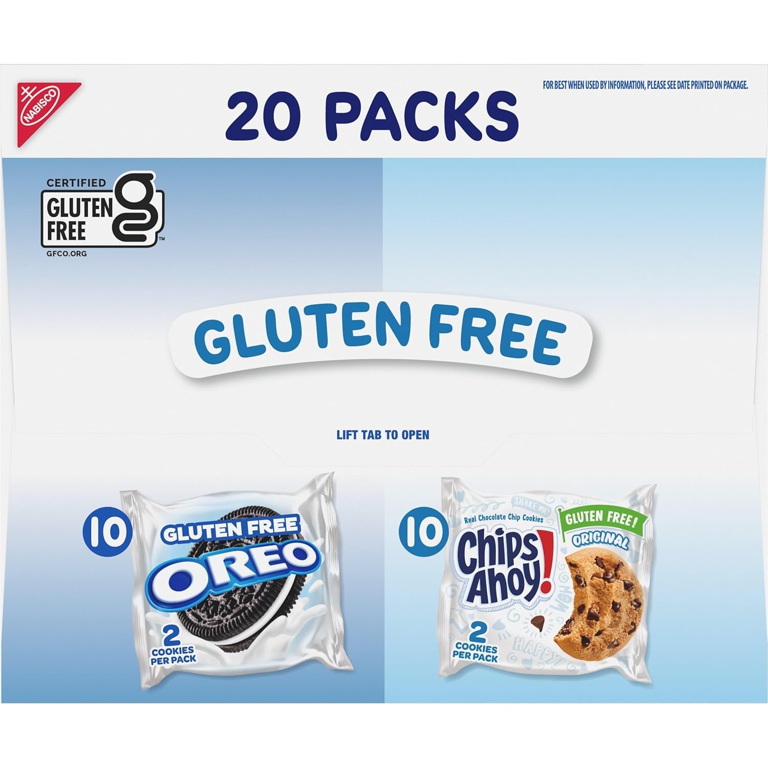 OREO Chocolate Sandwich Cookies & Chips AHOY! Chocolate Chip Cookies Gluten Free Cookies Variety Pack, 20 Snack Packs - Image 16