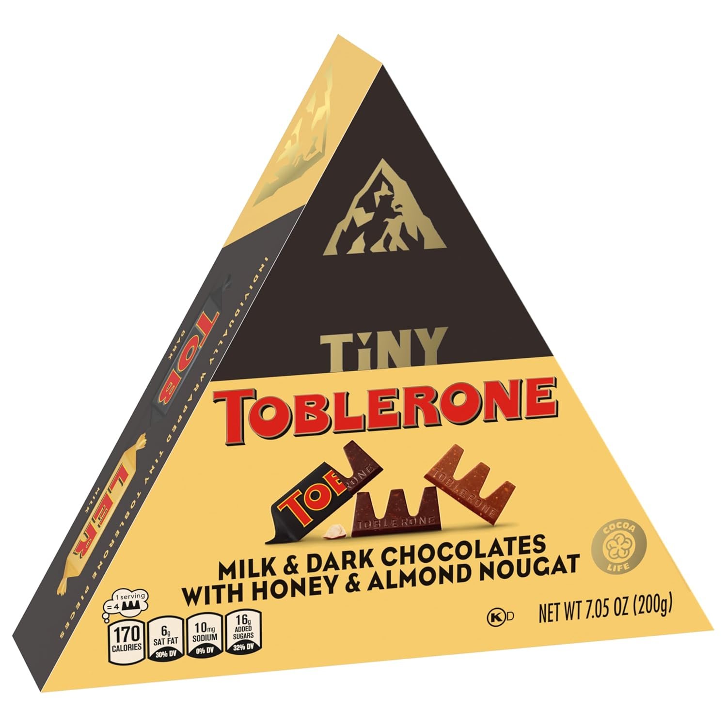 TOBLERONE Tiny Assorted Chocolate Bars Variety Pack (Milk & Dark), 1 Gift Box (25 Pieces) - Image 12