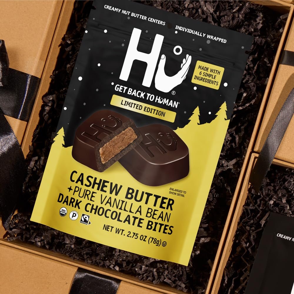 HU KITCHEN Cashew Butter Pure Vanilla Bean Dark Chocolate Bites, 2.75 OZ - Image 9