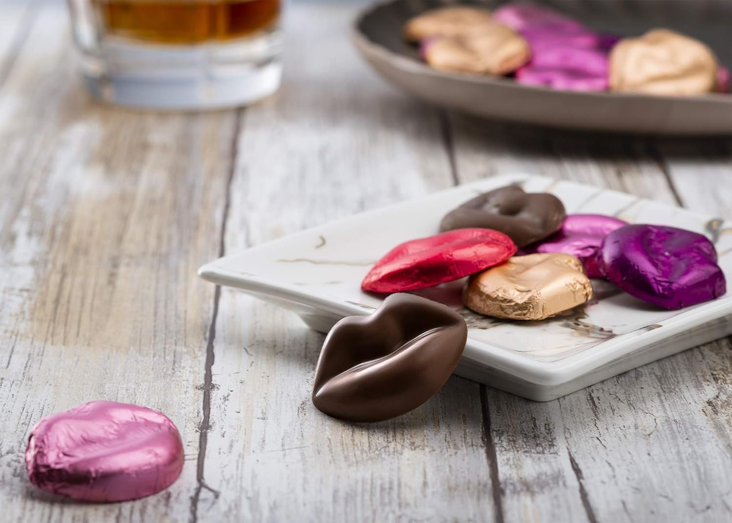 Madelaine Milk Chocolate Lips Candy - Individually Wrapped Valentine’s Day Chocolate Treats, Bulk Valentines Candy for Kids Classroom, Gifts for Him & Her, 12 Oz - Image 4