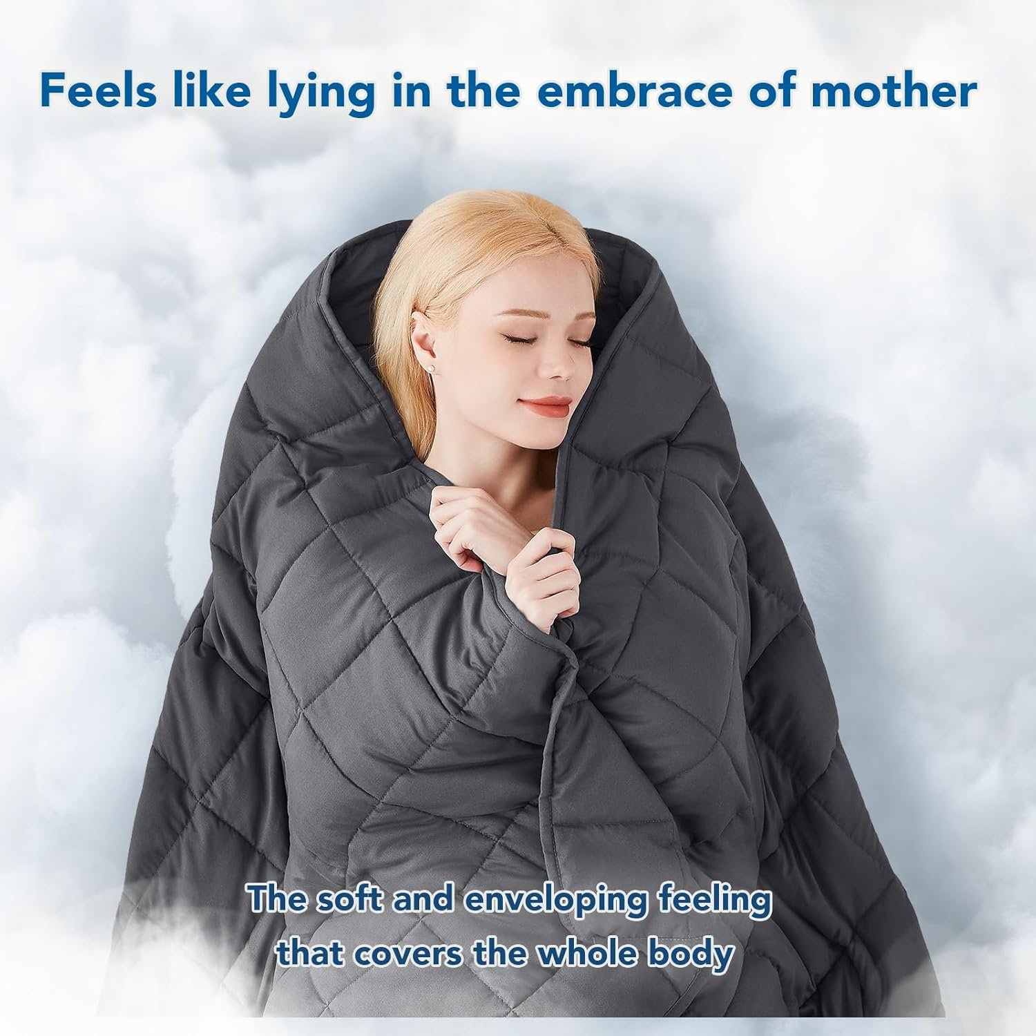 Topcee Weighted Blanket (20lbs 60"x80" Queen Size) Cooling Breathable Heavy Blanket Microfiber Material with Glass Beads Big Blanket for Adult All-Season Summer Fall Winter Soft Thick Comfort - Image 3