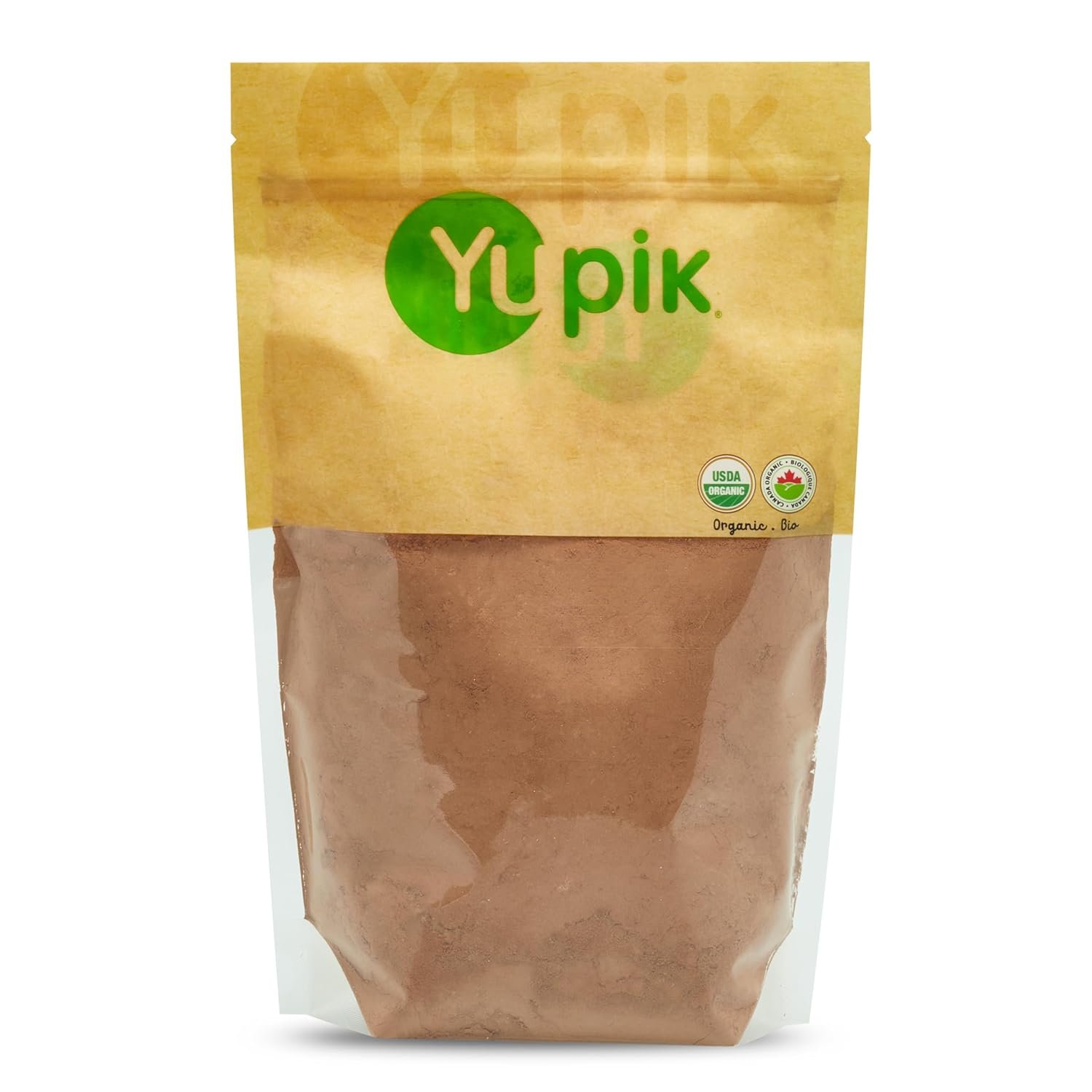 Yupik Organic Raw Cocoa Powder, 2.2 lb (35.2 oz), Gluten-Free, GMO-Free, Kosher, Vegan, Dairy-Free, No Added Sugar, Made from Raw Cacao Beans, Rich Chocolate Flavor, Ideal for Baking & Beverages