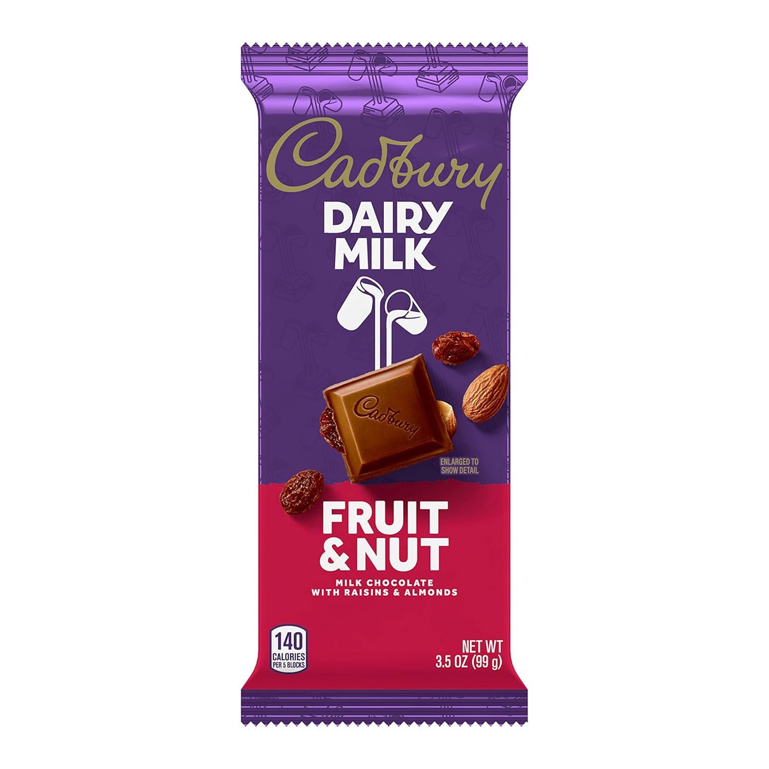CADBURY DAIRY MILK Fruit & Nut Milk Chocolate Candy Bar, 3.5 oz - Image 3