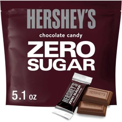 HERSHEY'S Zero Sugar Chocolate Candy Bag, 5.1 oz