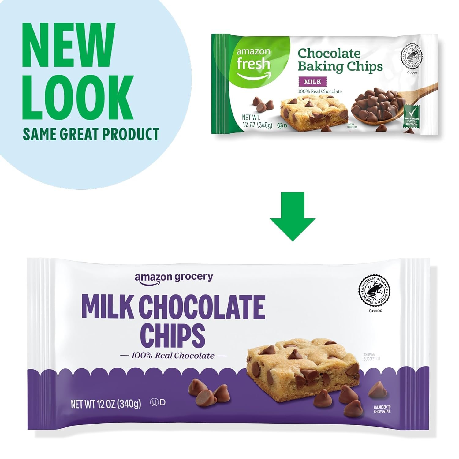Amazon Grocery, Milk Chocolate Chips, 12 Oz (Previously Amazon Fresh, Packaging May Vary) - Image 4