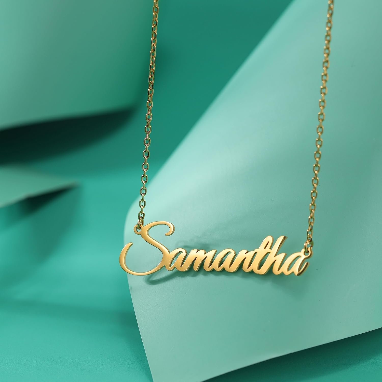 TinyName Custom Name Necklace Personalized 18K Gold Plated Nameplate Customized Jewelry Gift for Women - Image 4