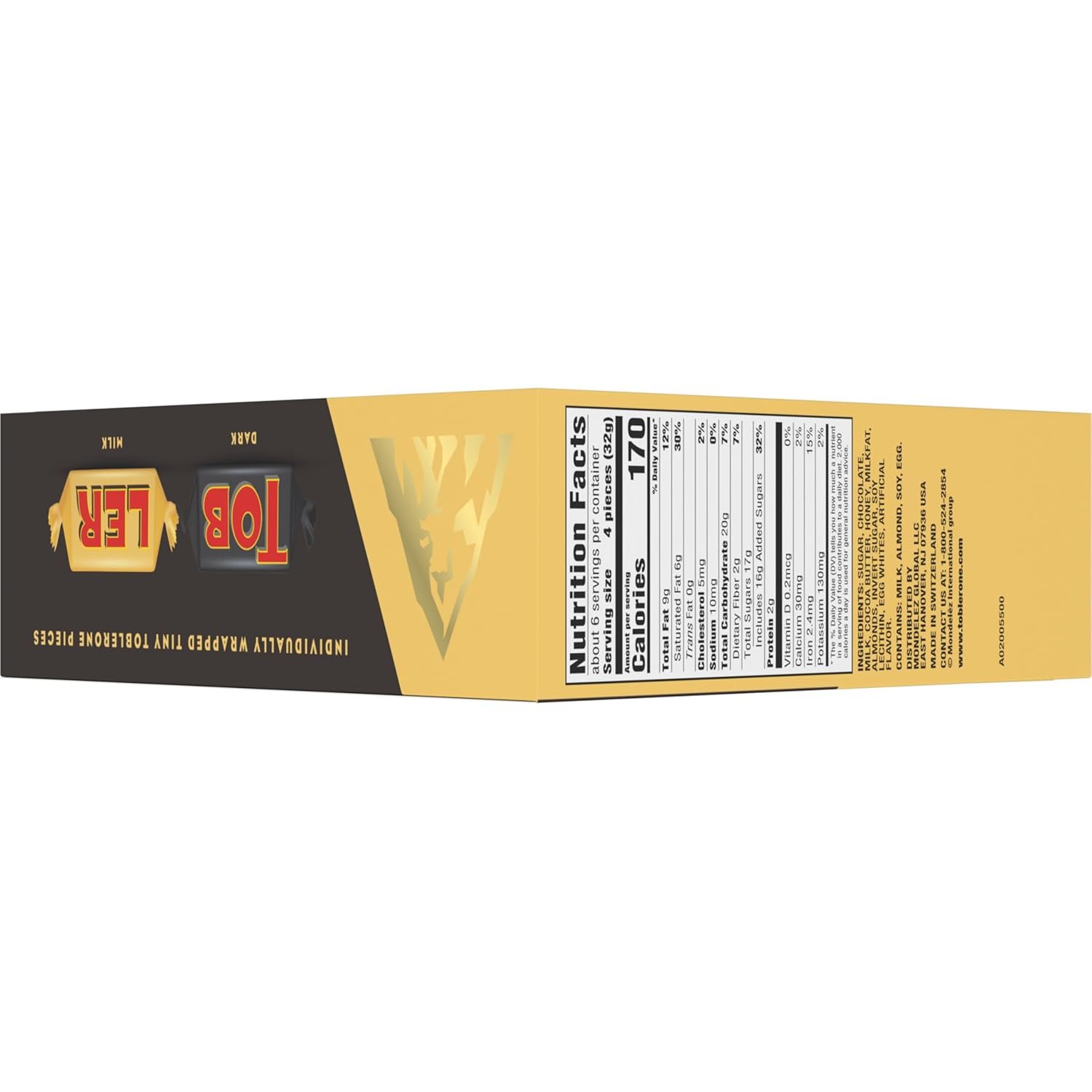 TOBLERONE Tiny Assorted Chocolate Bars Variety Pack (Milk & Dark), 1 Gift Box (25 Pieces) - Image 17