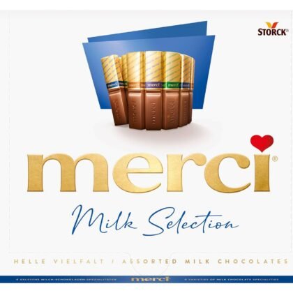 Merci Finest Assortment of European Milk Chocolates 8.8 Ounce Box,20 pieces