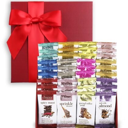 Chuao Chocolatier Share the Love Assorted Milk and Dark Mini Gourmet Chocolate Bars Gift Box | Sampler For Holiday, Birthday, Thank You, Corporate Gift Baskets | 36 Bars, 0.39 oz Each