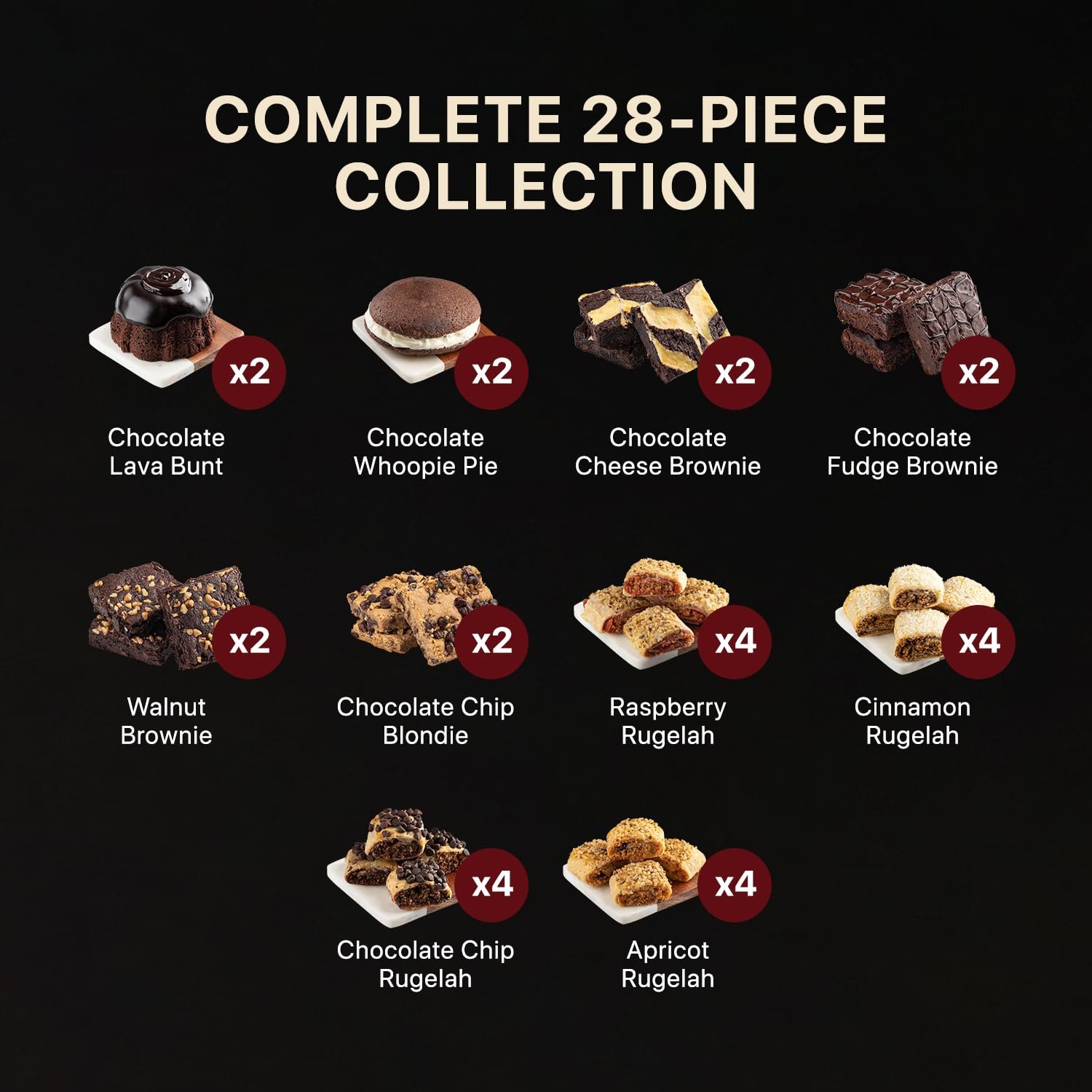 Dulcet Holiday Gift Basket - Premium Assortment of Baked Goods - Christmas Gift Basket with Individually Wrapped Whoopie Pies, Brownies, Rugelah, and More - Personal Note Option Included. - Image 3