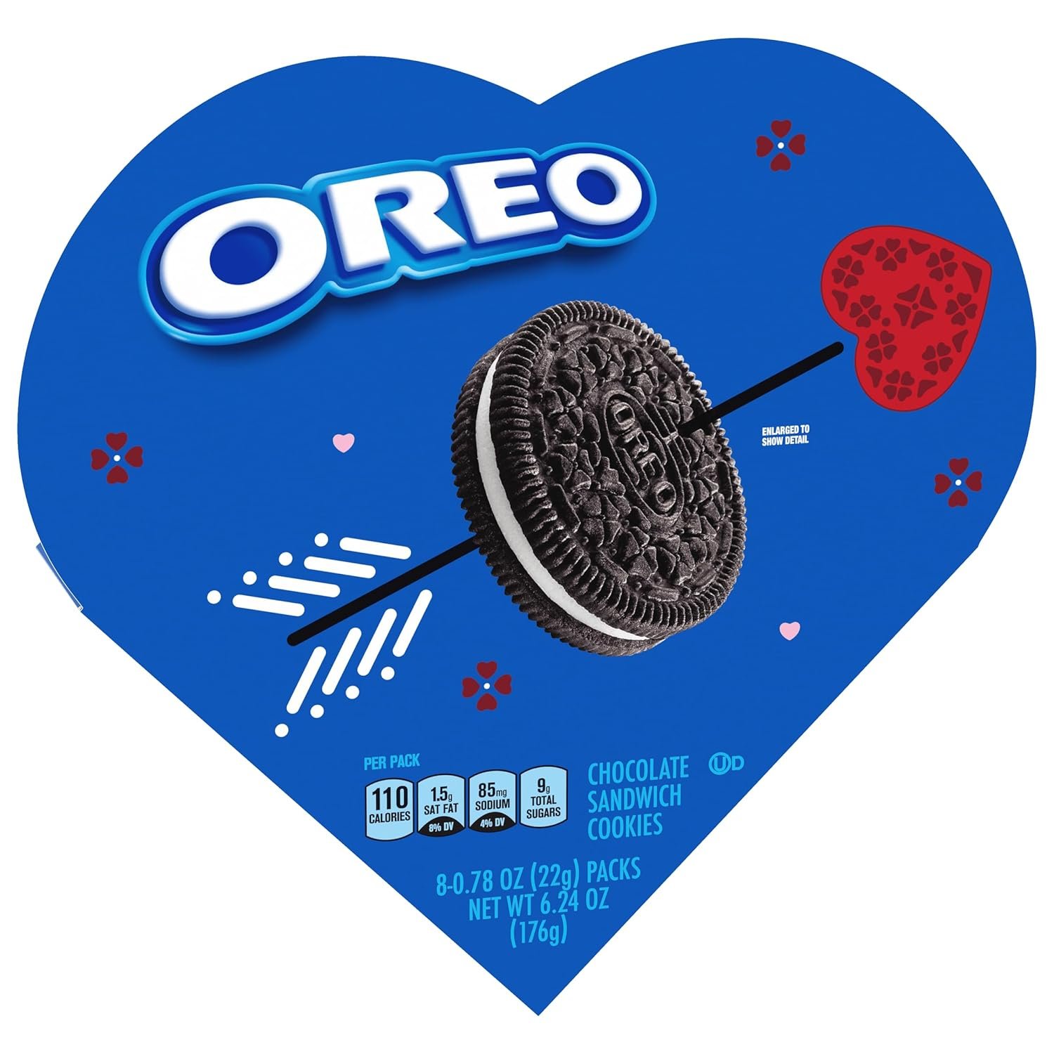 OREO Chocolate Sandwich Cookies, Valentines Day Cookies, 6.24 oz Heart Shaped Box - Image 11