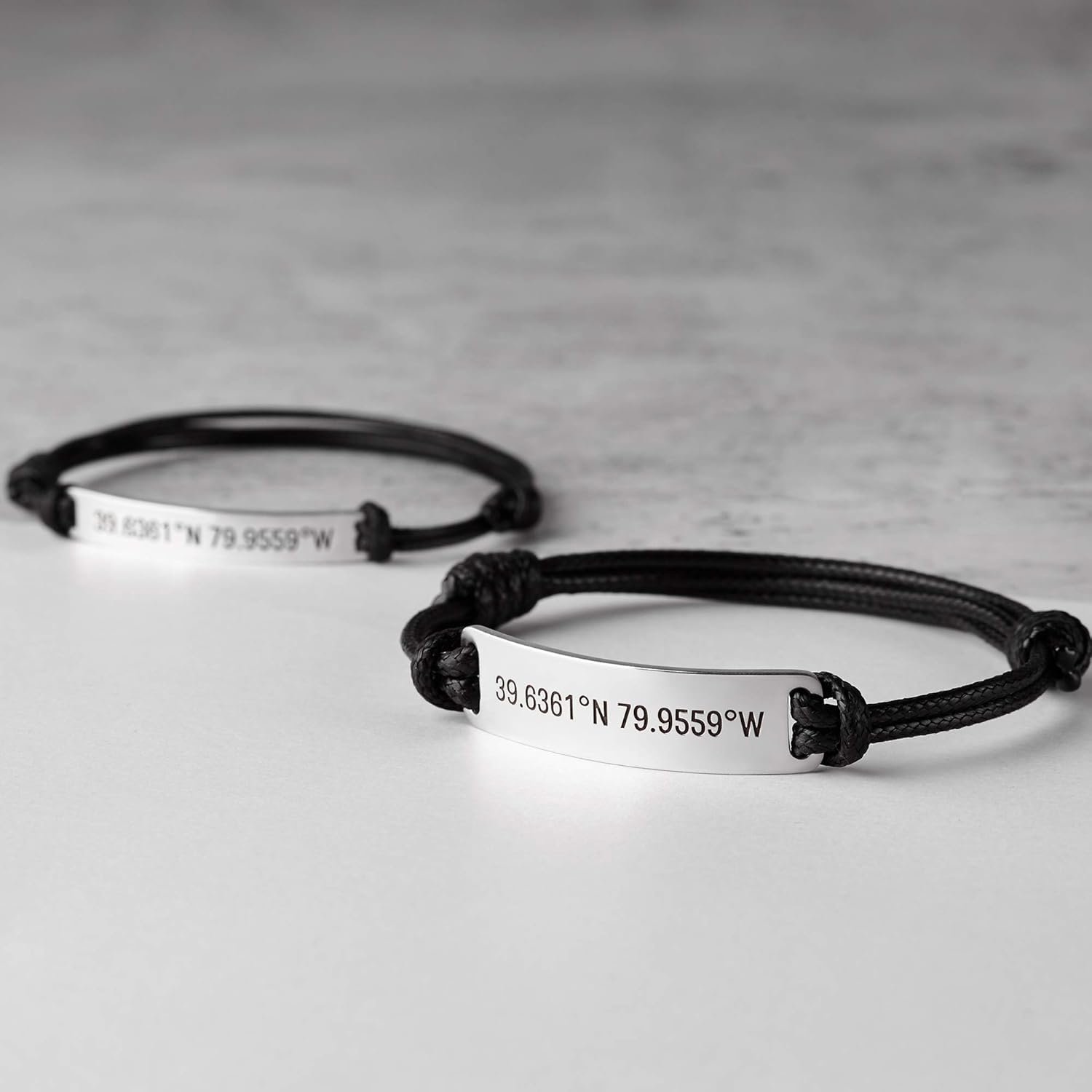 RUGGEDGIFTS Coordinate Bracelets For Couples, Couples Bracelets Set, Latitude Longitude Bracelet, Location Bracelet, Gps, Birthday Gift For Him, Long Distance Relationship Jewelry, 925 Sterling Silver - Image 8
