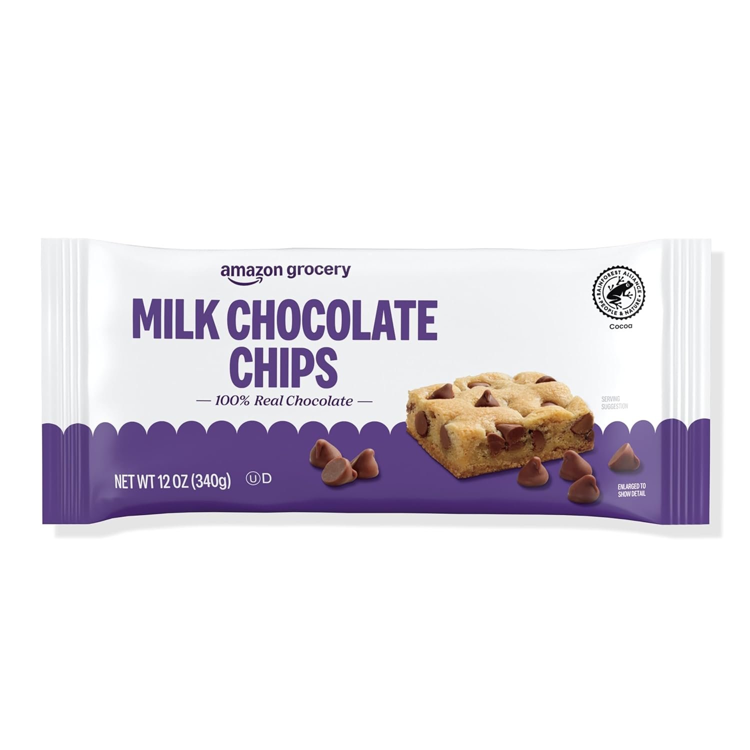 Amazon Grocery, Milk Chocolate Chips, 12 Oz (Previously Amazon Fresh, Packaging May Vary)