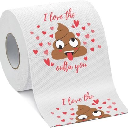Valentines Day Gifts for Him/Her,Novelty Toilet Paper Romantic Gag Gifts for Couples Men Women Boyfriend Girlfriend Wife Husband,Prank Decor for Anniversary Wedding Birthday Christmas Party Supplies