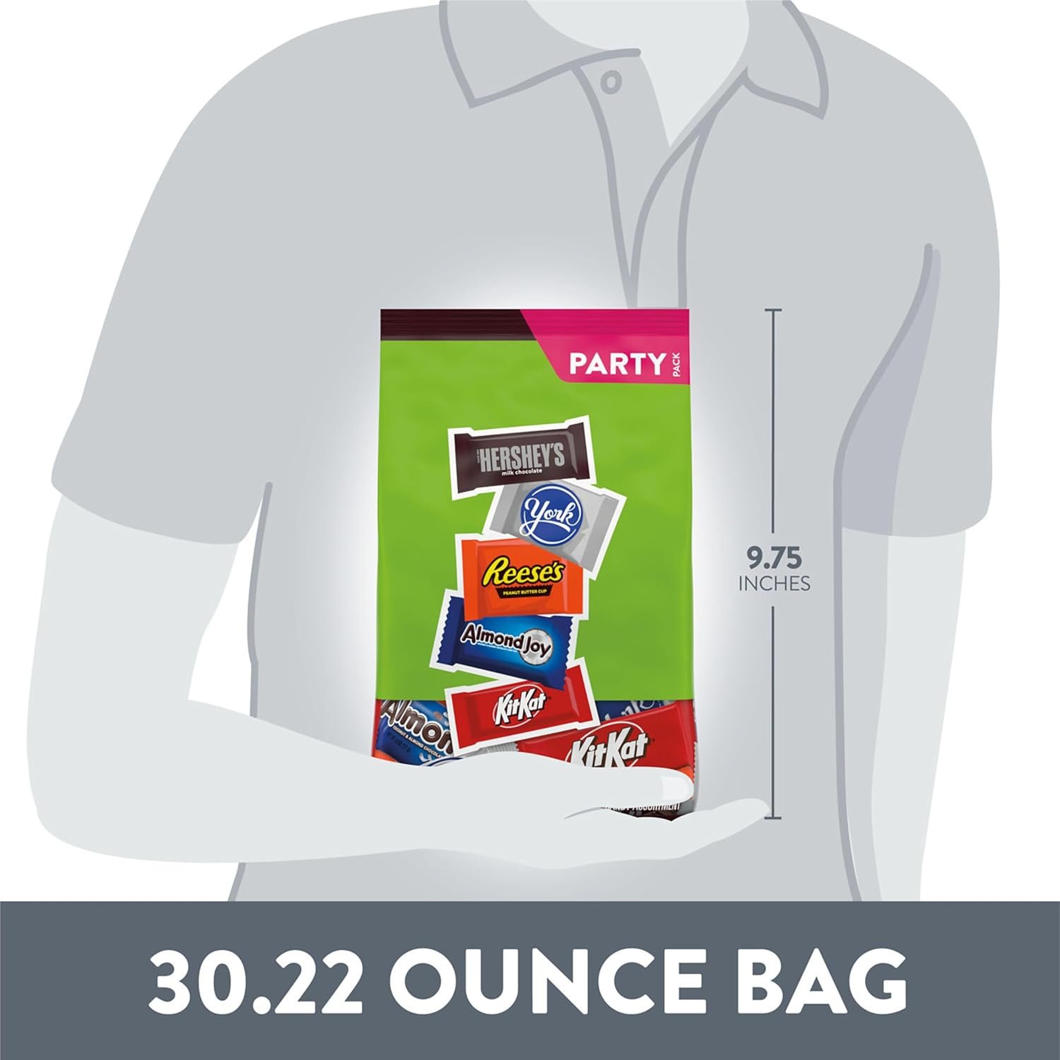 HERSHEY'S Assorted Chocolate Flavored Candy Party Pack, 30.22 oz, 1.96 Pounds - Image 4