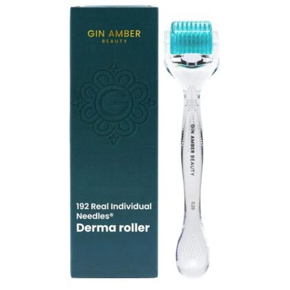 Gin Amber Beauty Derma Roller for Face – Stainless Steel – Skincare Tool for Even Product Application and Refined-Looking Skin