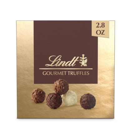 Lindt Gourmet Truffles Chocolate Candy Truffles Gift Box, Assorted Chocolate Truffles, 2.8 oz.