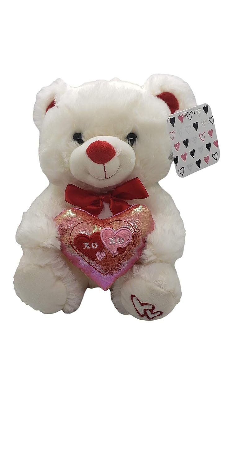 Valentines Day Gift Basket | 10 Inches Teddy Bear Plush (Color May Vary), Valentine Theme Gift Bag & A dozen Belgian Milk Chocolate Roses Bouquet 2.11 ounce | For Her Wife Girlfriend Mother Daughter - Image 4