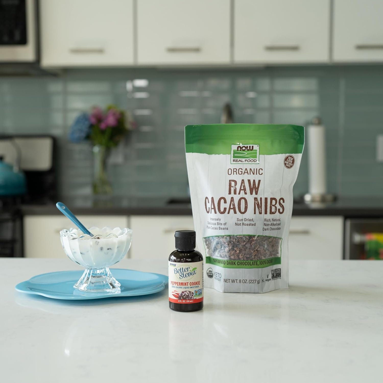 NOW Foods, Organic Raw Cacao Nibs, Rich, Pure Cacao Bean Bits, Dark Chocolate Flavor, Certified Non-GMO 8-Ounce (Packaging May Vary) - Image 3