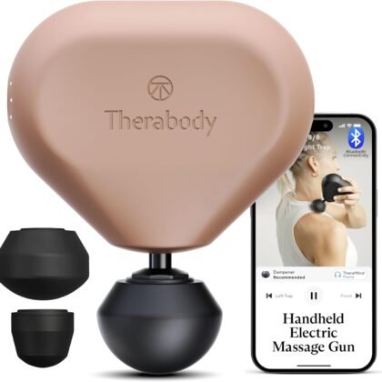 TheraGun Mini (3rd Generation) by Therabody – Ultra-Portable Massage Gun and Travel Essential for Fast, Effective Pain and Tension Relief Anywhere (Desert Rose)