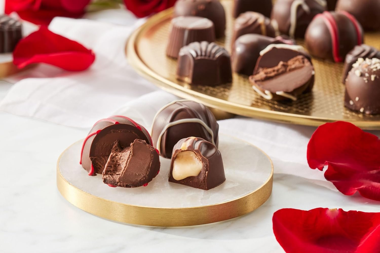 Harry & David Valentine's Day Chocolates Heart Gift Box, Premium Truffle Assortment, 27 Handcrafted Pieces, Milk Chocolate Truffles, Dark Chocolate Varieties, Gourmet Gift, 14 Oz - Image 2