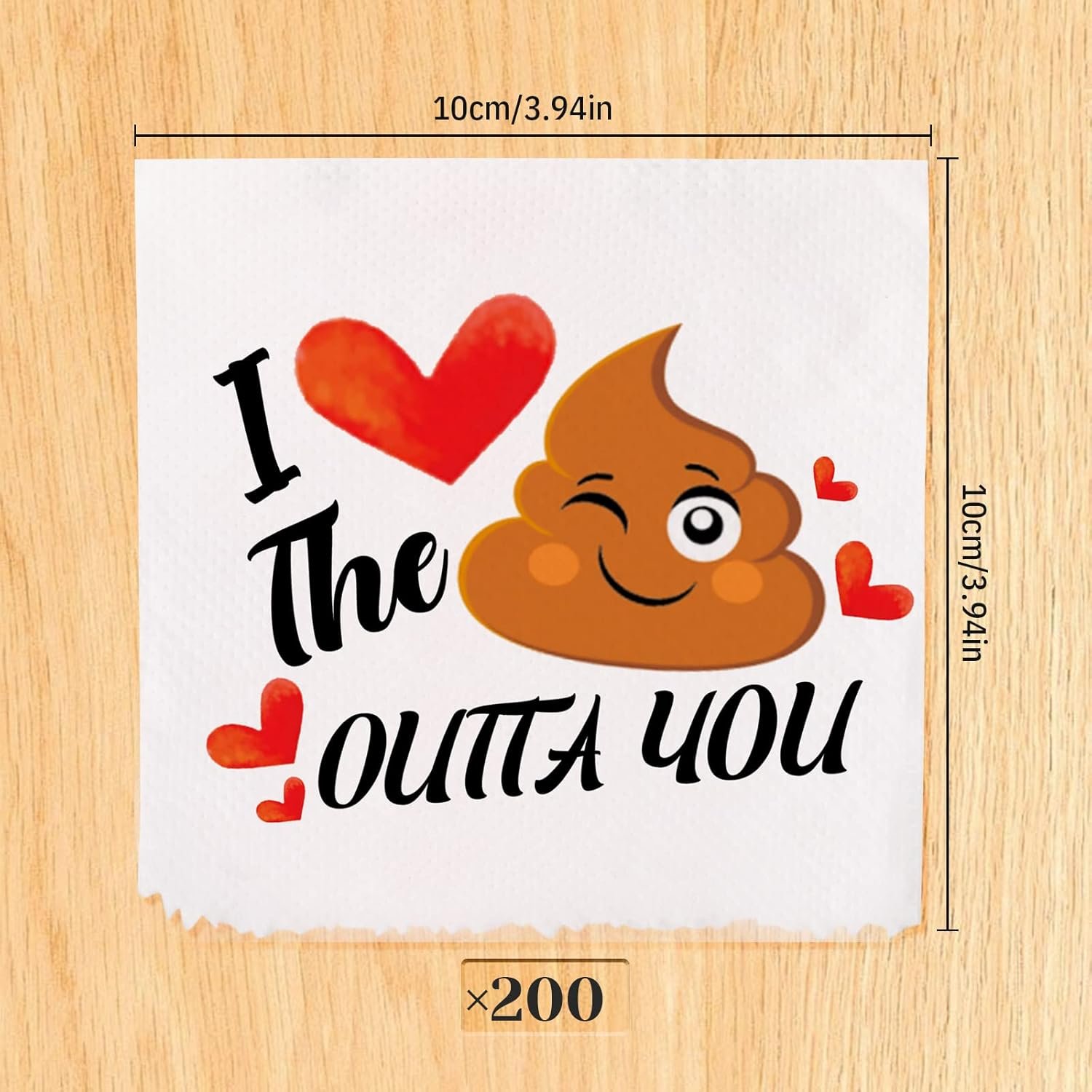 2 Rolls Funny Toilet Paper Romantic Novelty Toilet Paper Heart Funny Gag Gift for Boyfriend Girlfriend Friend Sister on Anniversary, Wedding - Image 2