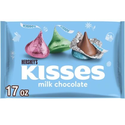 HERSHEY'S KISSES Milk Chocolate, Easter Candy Bag, 17 oz