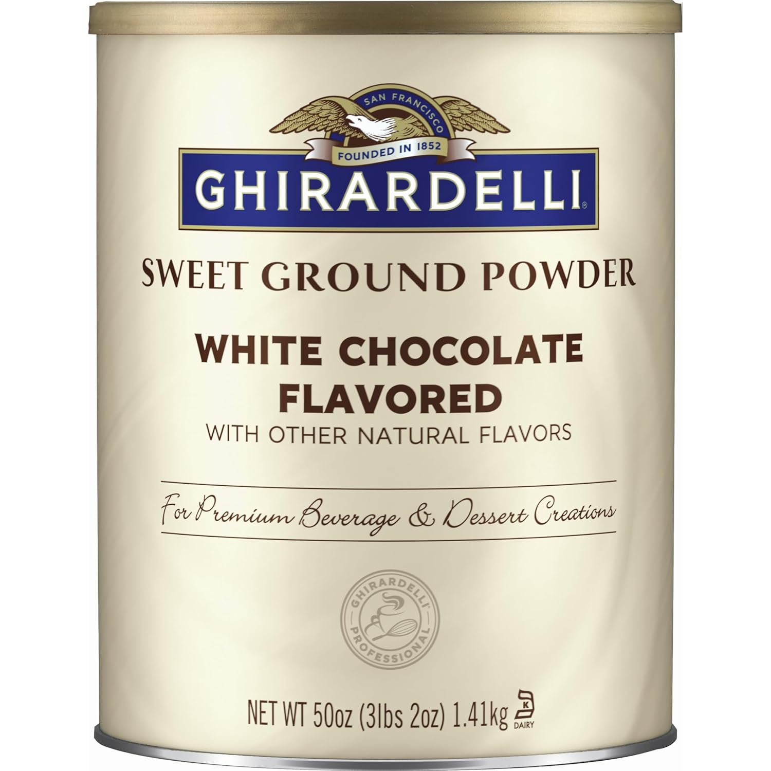 Ghirardelli Sweet Ground White Chocolate Flavor Powder, 3.12 lbs.