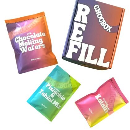 Chocbox Viral Dubai Chocolate-Bar REFILL KIT - Choc Wafers, Shredded Kataifi, Pistachio Cream - DIY Gift Box Dubai Kit - Great Gift for Choco Lovers (1 Pack, Milk Chocolate)