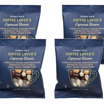Trader Joe's Coffee Lover's Chocolate-Covered Assorted Espresso Beans - 4 Count (2.5 oz ea)