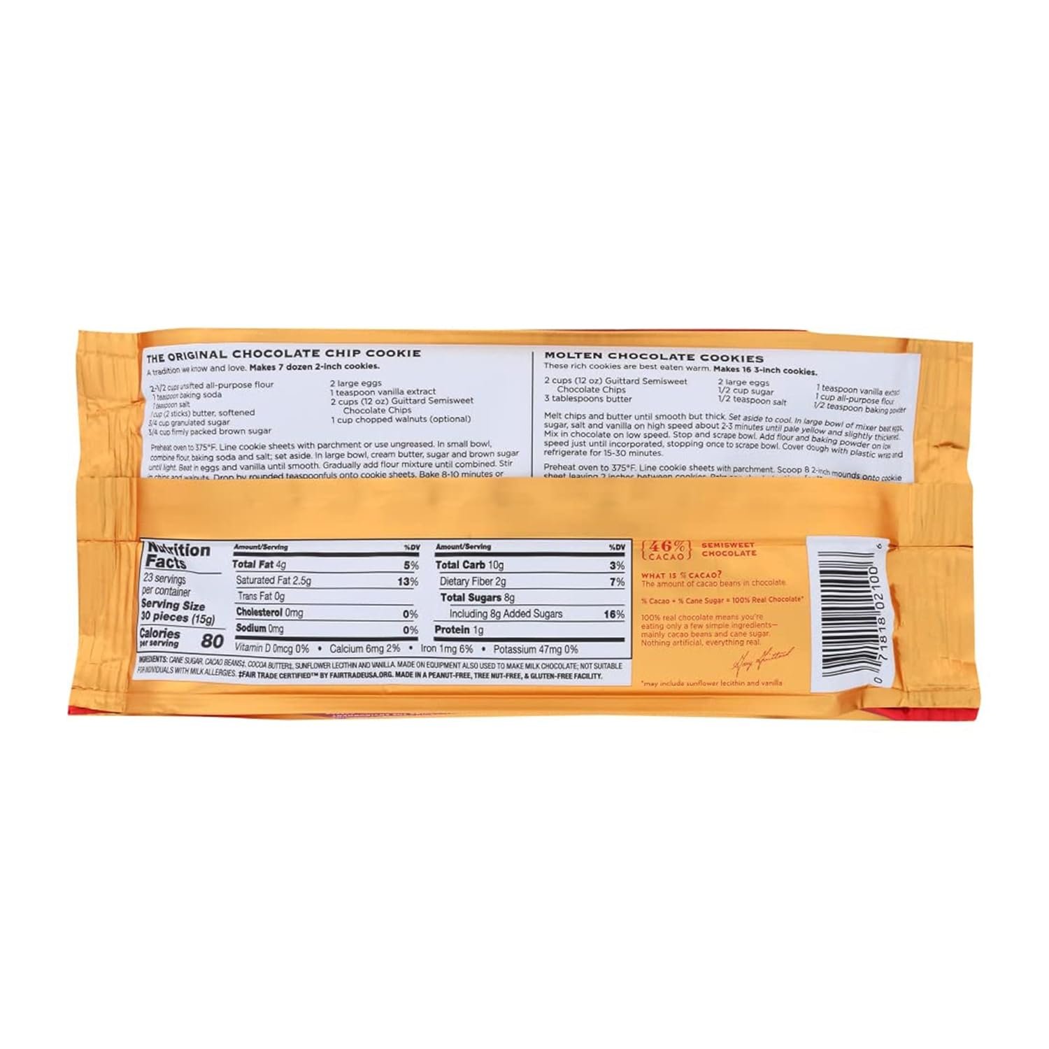 Guittard Baking Chips, Semi Sweet Chocolate, 12 oz - Image 2