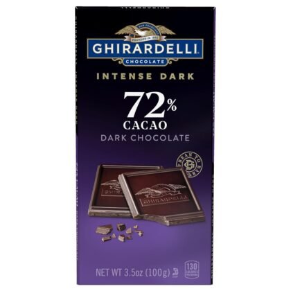 GHIRARDELLI Intense Dark Chocolate Bar, 72% Cacao, 3.5 Oz Bar