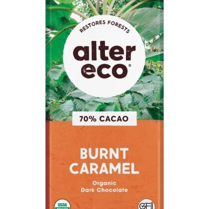 Alter Eco | Dark Chocolate Bars | Pure Dark Cocoa, Fair Trade, Organic, Non-GMO, Gluten Free (Burnt Caramel)