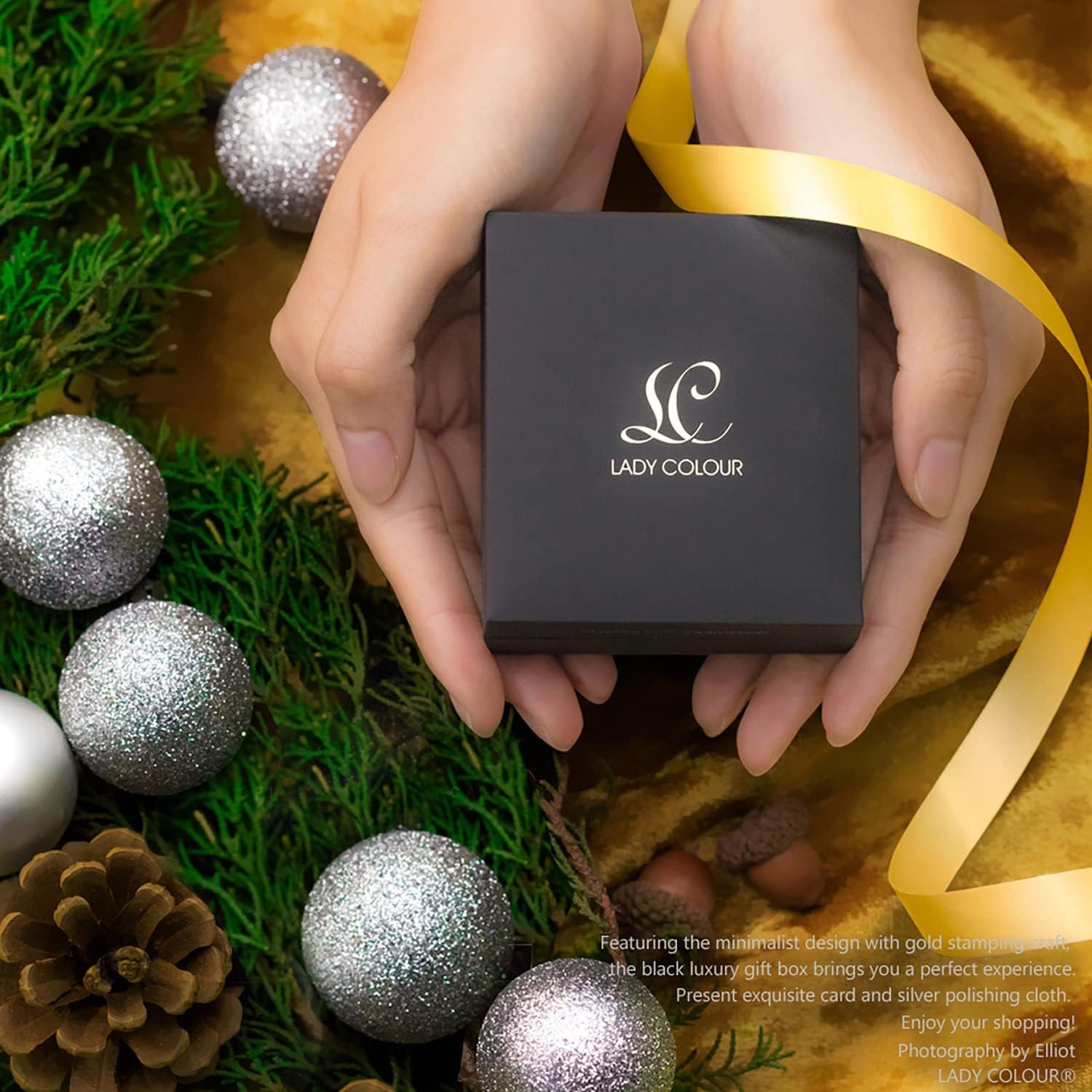 LADY COLOUR ♥ A Little Romance ♥ Sterling Silver Bracelets for Women Northern Lights Crystals Bracelet 7"+2" Extension, Packaged with Jewelry Box, Mother's Day Birthday Anniversary Jewelry Gift for Women Girls - Image 5