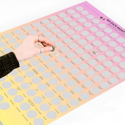 The HSAK Company 150 Date Ideas Scratch Off Poster: Couples Bucket List, Adventure Challenge, Fun Gift for Him Her, Anniversary Valentine's Day