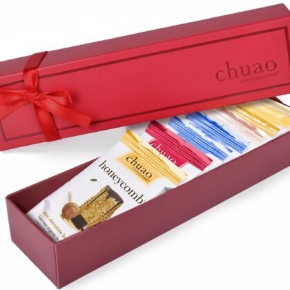 Chuao Chocolatier Chocolate Mini Gift Box | Gourmet Chocolate Assorted Bars European No Preservatives | For Gift Baskets, Christmas, Valentines Day, Gifts for Women, Men, Birthday, Thank You, Care Package (Dark Chocolate, 8 Bars)