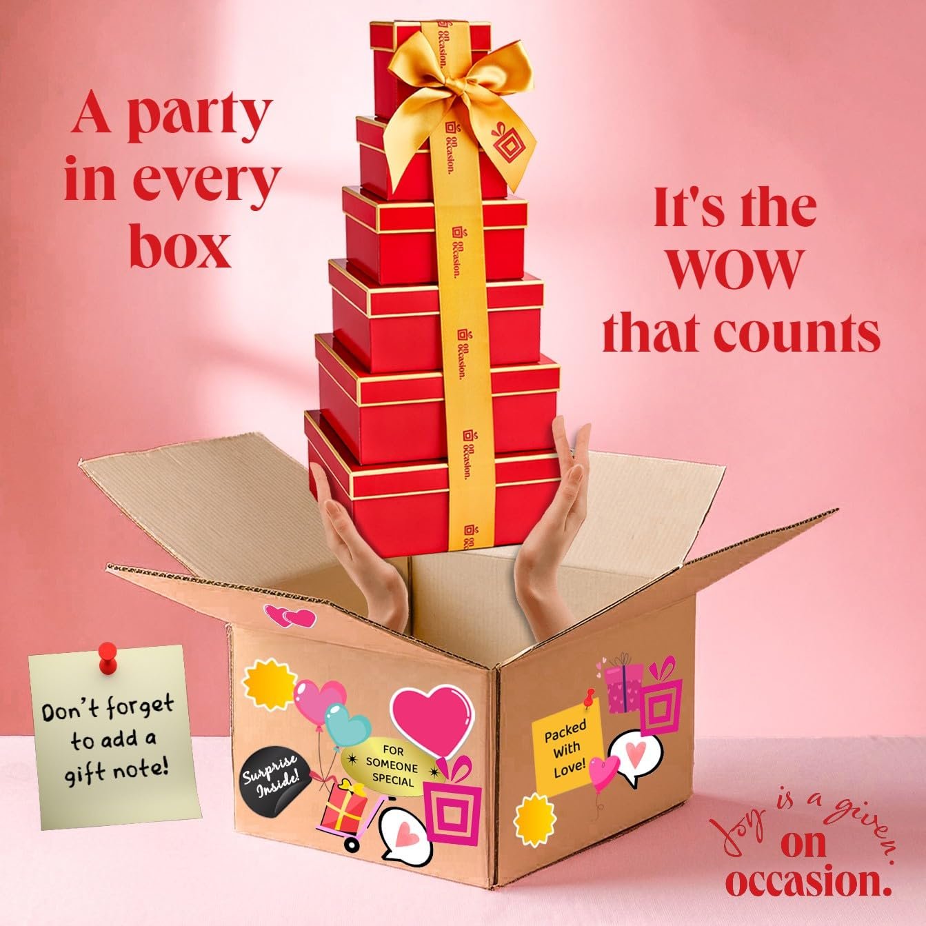 On Occasion Grand Gift Tower – 6-Tier Festive Deluxe Tower Gourmet Chocolate, Nuts & Candy Gift Basket– Heartwarming Gift for Birthday, Corporate, Family and Friends - Image 5