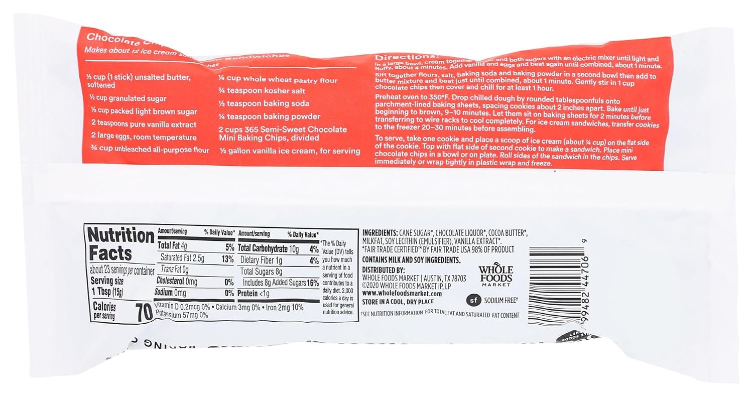 365 by Whole Foods Market, Mini Semi-Sweet Chocolate Baking Chips, 12 Ounce - Image 2