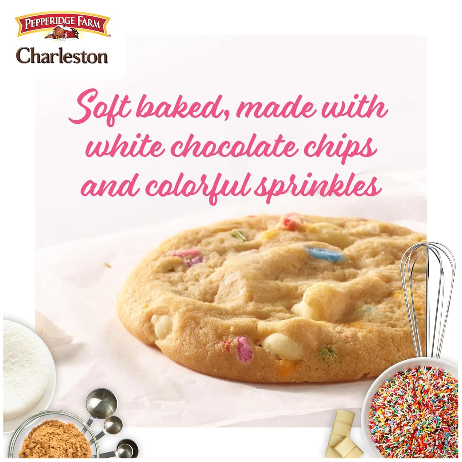 Pepperidge Farm Charleston Birthday Cake Cookies, 8 Soft Baked Cookies, 8.6 oz. Bag - Image 4