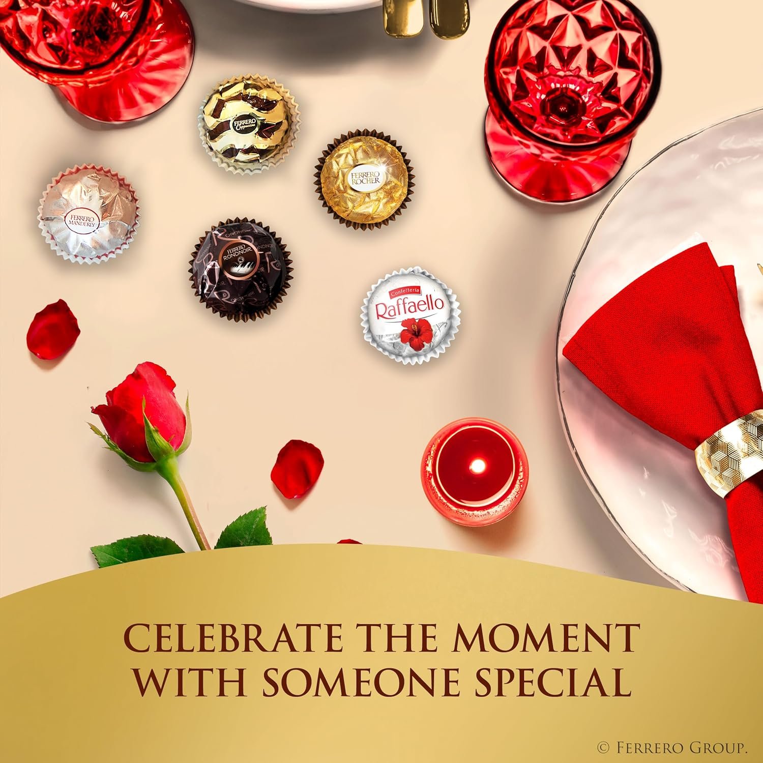 Ferrero Collection Valentine's Heart Gift Box, 14 Assorted Dark, Coconut, Almond, Cappuccino Gift Box, 5.1 oz - Image 3