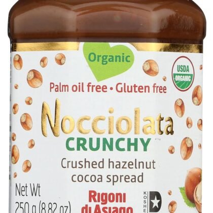 Nocciolata, Hazelnut Spread Crunchy Organic, 8.82 Ounce