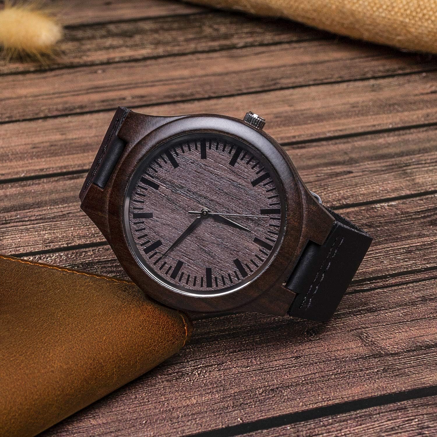 Engraved Wooden Watch Unique Wedding Gifts Anniversary for Husband Boyfriend Until The End of Time - Image 4